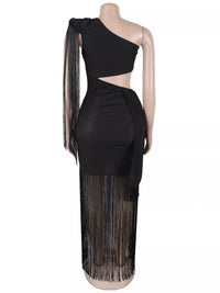 One-Shoulder Cutout Fringe Bodycon Party Dress 101001164315621 71 Affordable Fashion Under $100 Jerry's Apparel 
