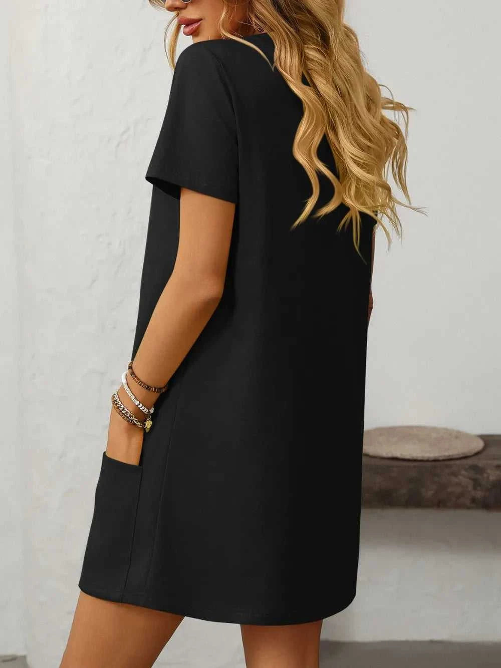 Mandy Square Neck Short Sleeve Mini Dress 100100588511470 24 Affordable Fashion Under $100 Jerry's Apparel 