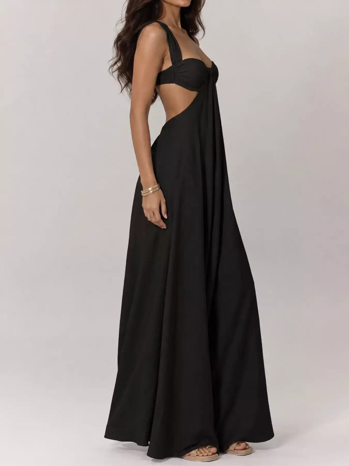 Backless Wide-Leg Jumpsuit with Cut-out Detail 101001809712429 55 Affordable Fashion Under $100 Jerry's Apparel 