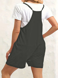 Full Size Scoop Neck Spaghetti Strap Overalls Plus Size