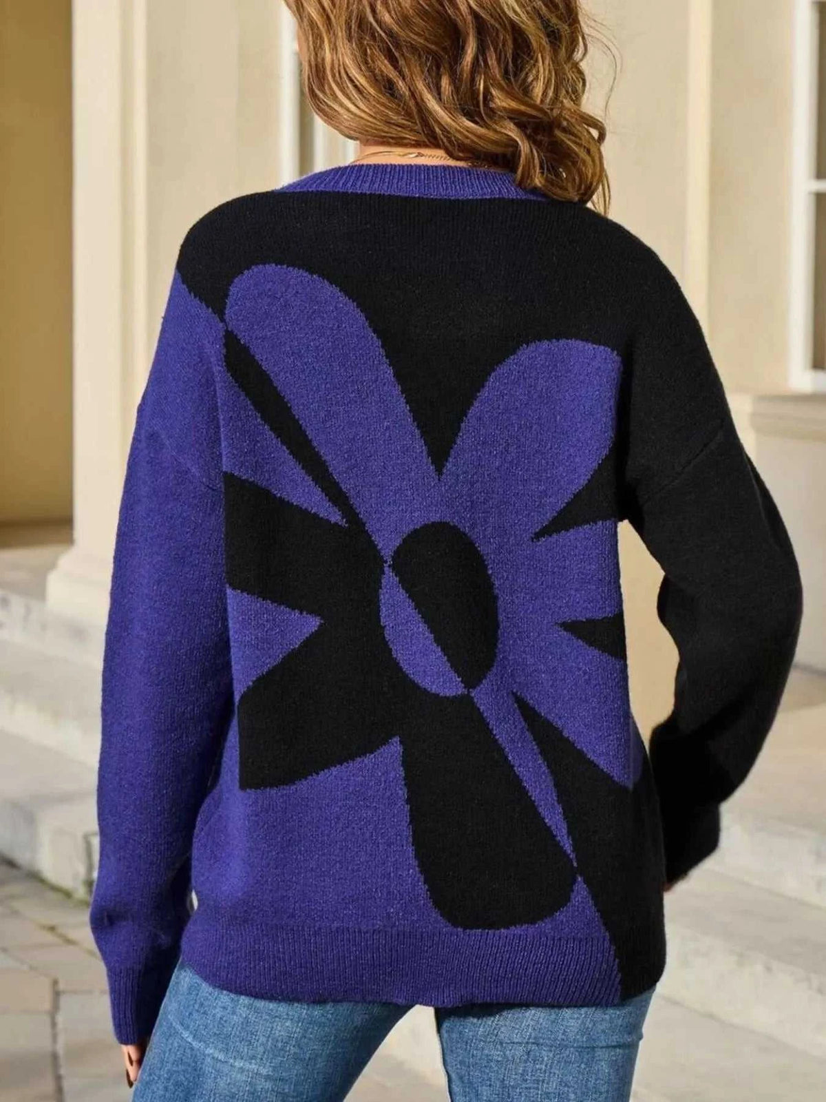 Floral Pattern Color Block Sweater 100100785129013 44 Affordable Fashion Under $100 Jerry's Apparel 