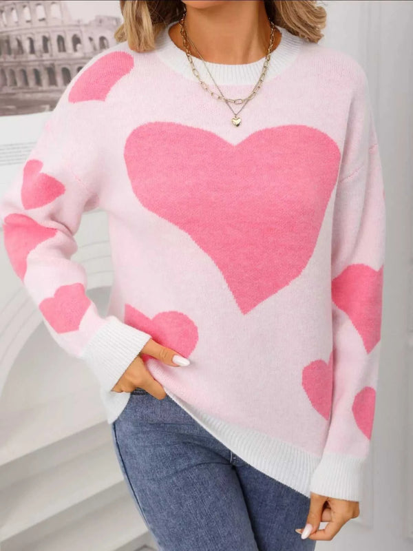 Valentine's Day Heart Crew Neck Sweater 100100296017651 48 Affordable Fashion Under $100 Jerry's Apparel 