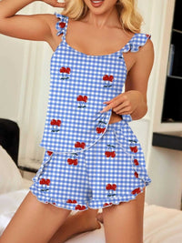 Ruffled Printed Cami and Shorts Set 100100909781199 31 Affordable Fashion Under $100 Jerry's Apparel 