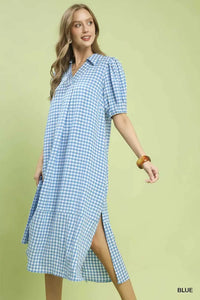 Umgee Gingham Midi Dress with Side Pockets 100100096041795 60 Affordable Fashion Under $100 Jerry's Apparel 