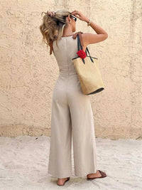 Sleeveless Wide Leg Jumpsuit with Bow Detail 100100437983523 36 Affordable Fashion Under $100 Jerry's Apparel 