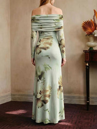 Ruffled Slit Off Shoulder Maxi Dress 100100783791941 40 Affordable Fashion Under $100 Jerry's Apparel 