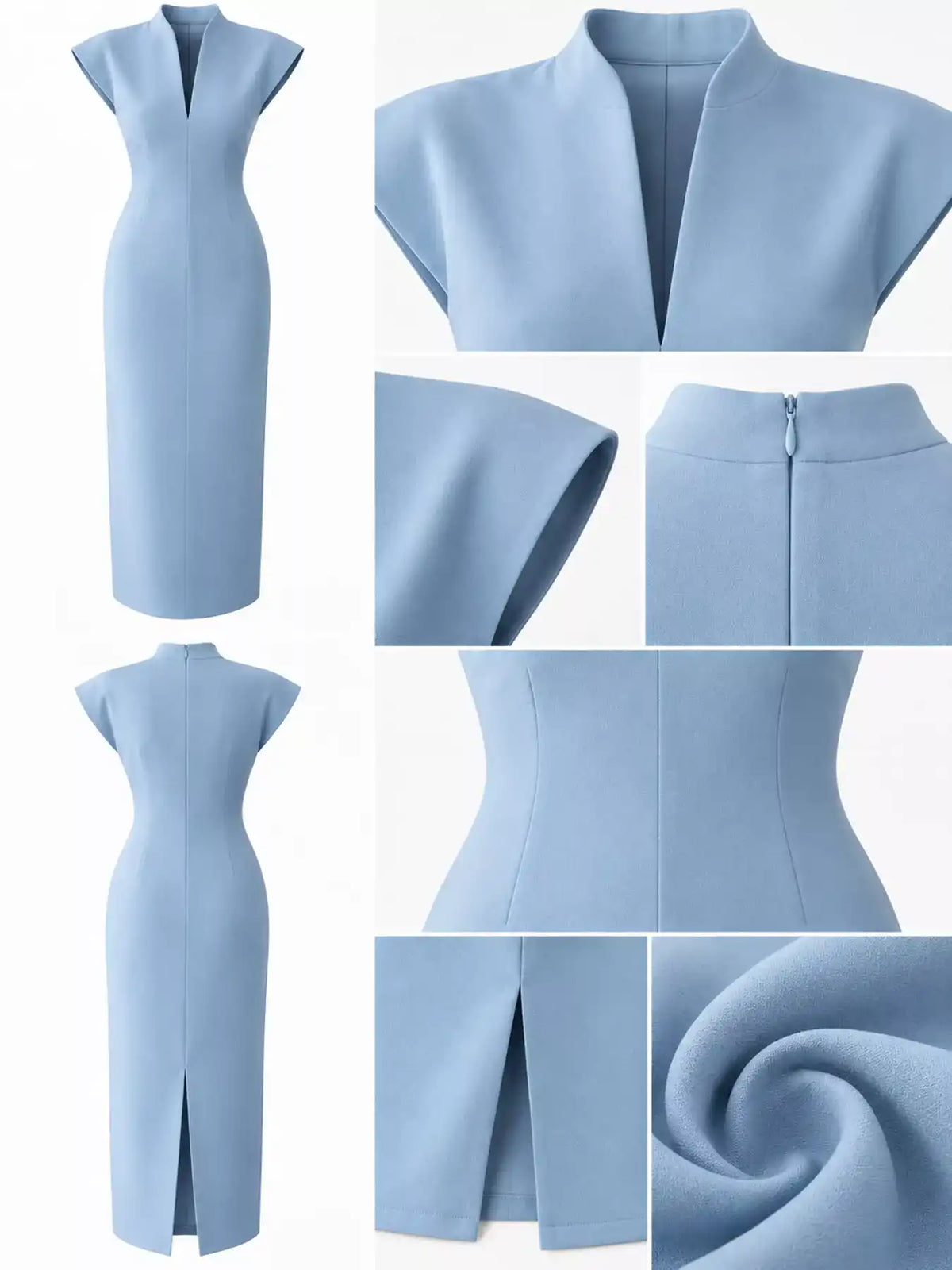 Slit Sleeveless Bodycon Midi Dress 101001165760167 45 Gifts for Her Jerry's Apparel 