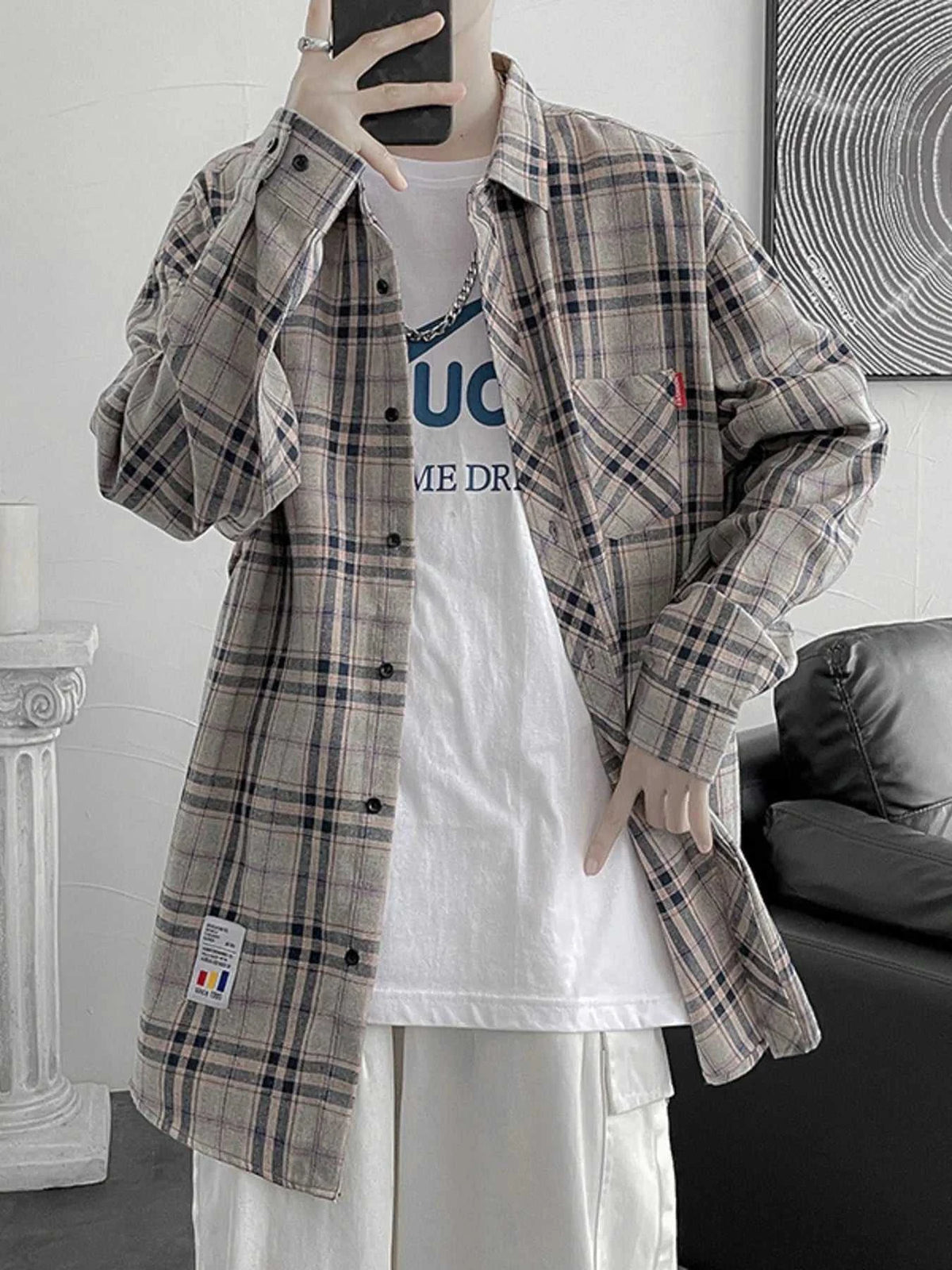 Men's Plus Size Plaid Button Up Shirt 100400594080014 38 Affordable Fashion Under $100 Jerry's Apparel 