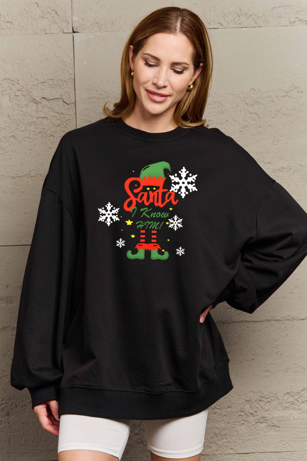 Simply Love Full Size Graphic Round Neck Sweatshirt