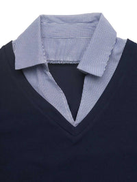 Contrast Collar Long Sleeve Top 100100079537972 41 Affordable Fashion Under $100 Jerry's Apparel 