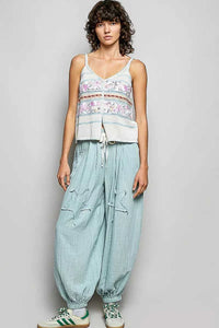 POL Printed Contrast Button Down Cami with Trim Detail and Blanket Stitch 100100528831650 62 Affordable Fashion Under $100 Jerry's Apparel 