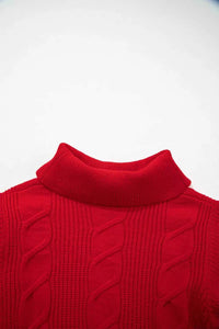 Cable Knit Turtleneck Ruffled Short Sleeve Sweater 101002004961931 44 Affordable Fashion Under $100 Jerry's Apparel 