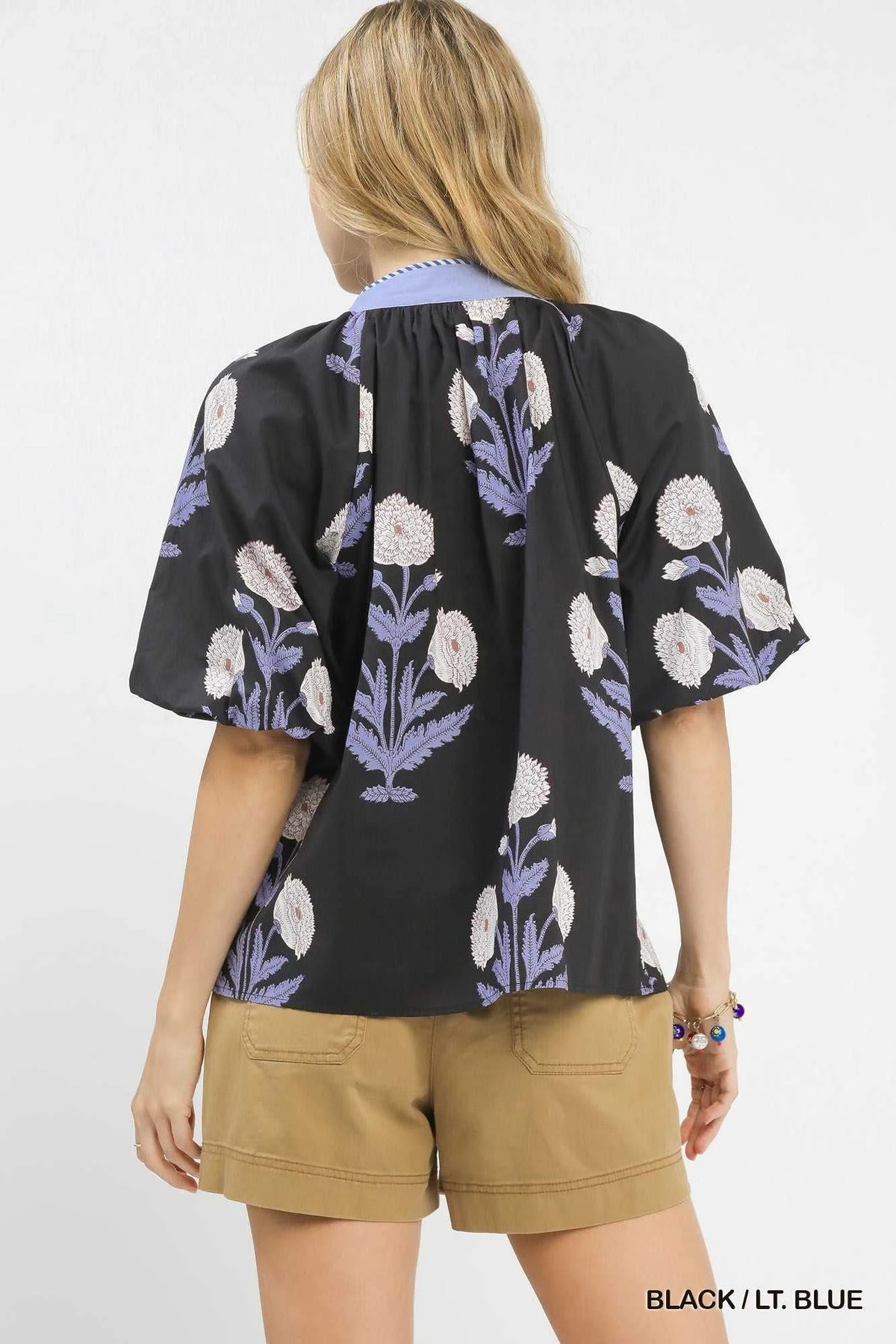 Umgee Floral Print V-Neck Top 100100039931607 47 Affordable Fashion Under $100 Jerry's Apparel 
