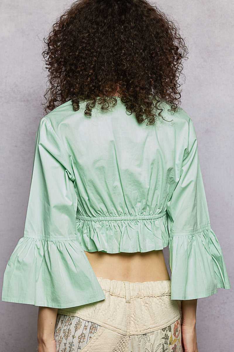 POL Floral Embroidered Cropped Blouse 100100633041814 43 Affordable Fashion Under $100 Jerry's Apparel 