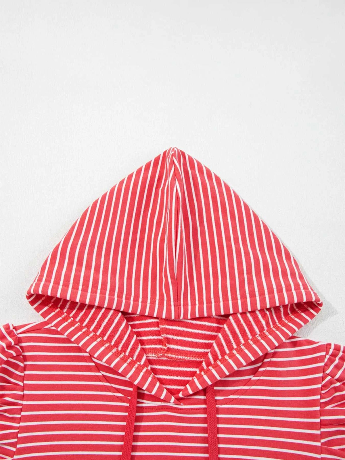 Striped Puff Sleeve Hoodie with Drawstring 100100531994903 47 Affordable Fashion Under $100 Jerry's Apparel 