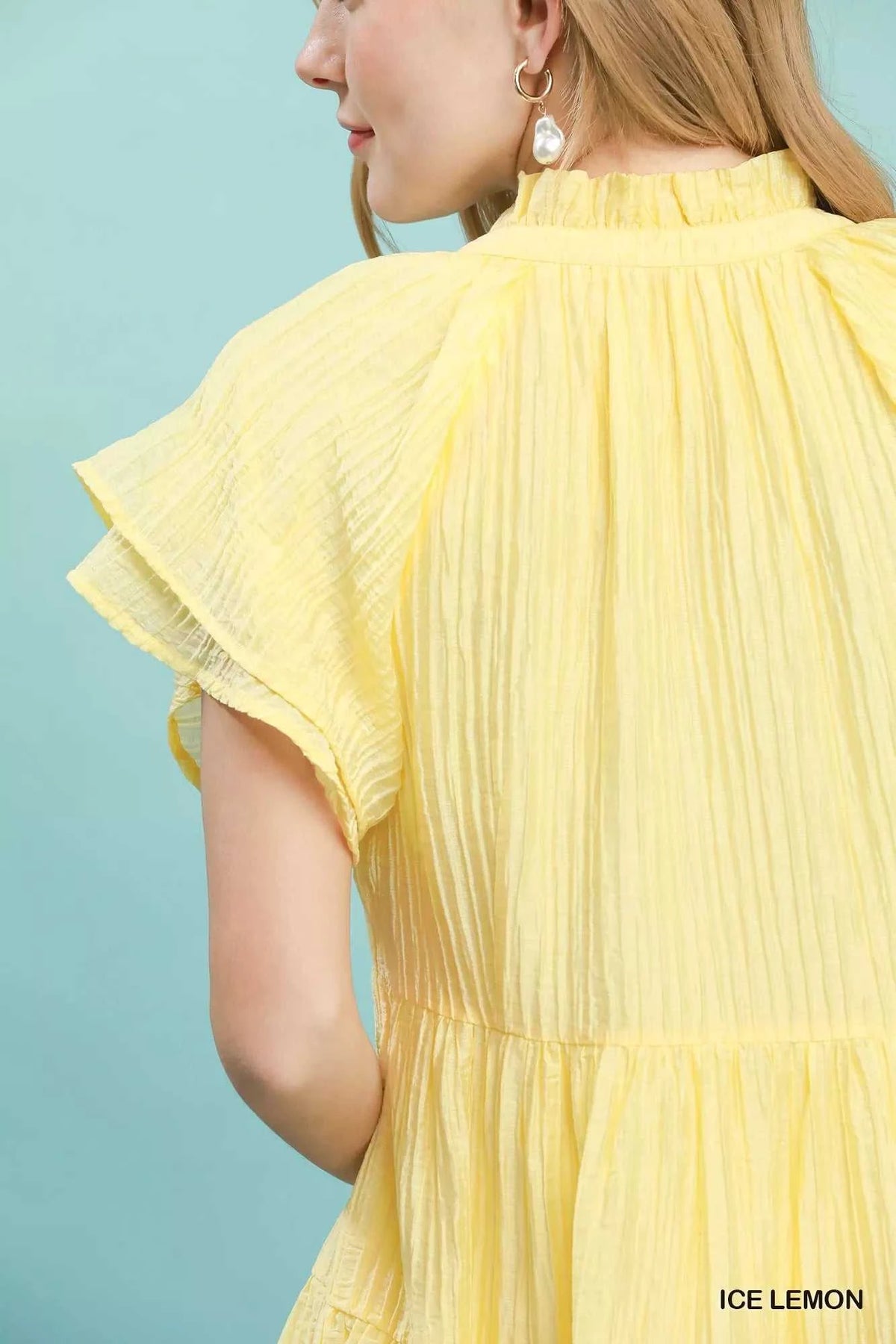 Umgee Tiered Ruffle Sleeve Textured Mini Dress 100100762951591 57 Affordable Fashion Under $100 Jerry's Apparel 