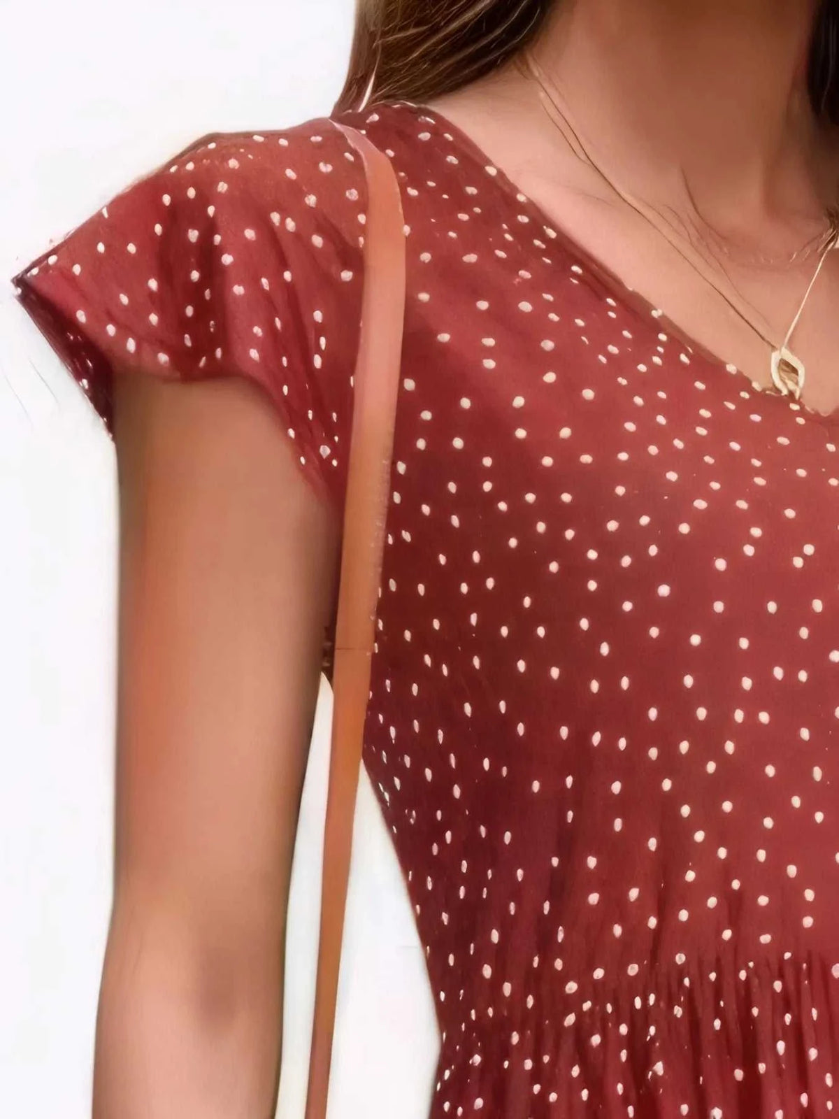 Polka Dot Ruffle Sleeve V-Neck Mini Dress 100100694461442 32 Affordable Fashion Under $100 Jerry's Apparel 
