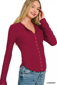 Zenana Double Knit Snap Button Shirts 100100835261881 28 Affordable Fashion Under $100 Jerry's Apparel 