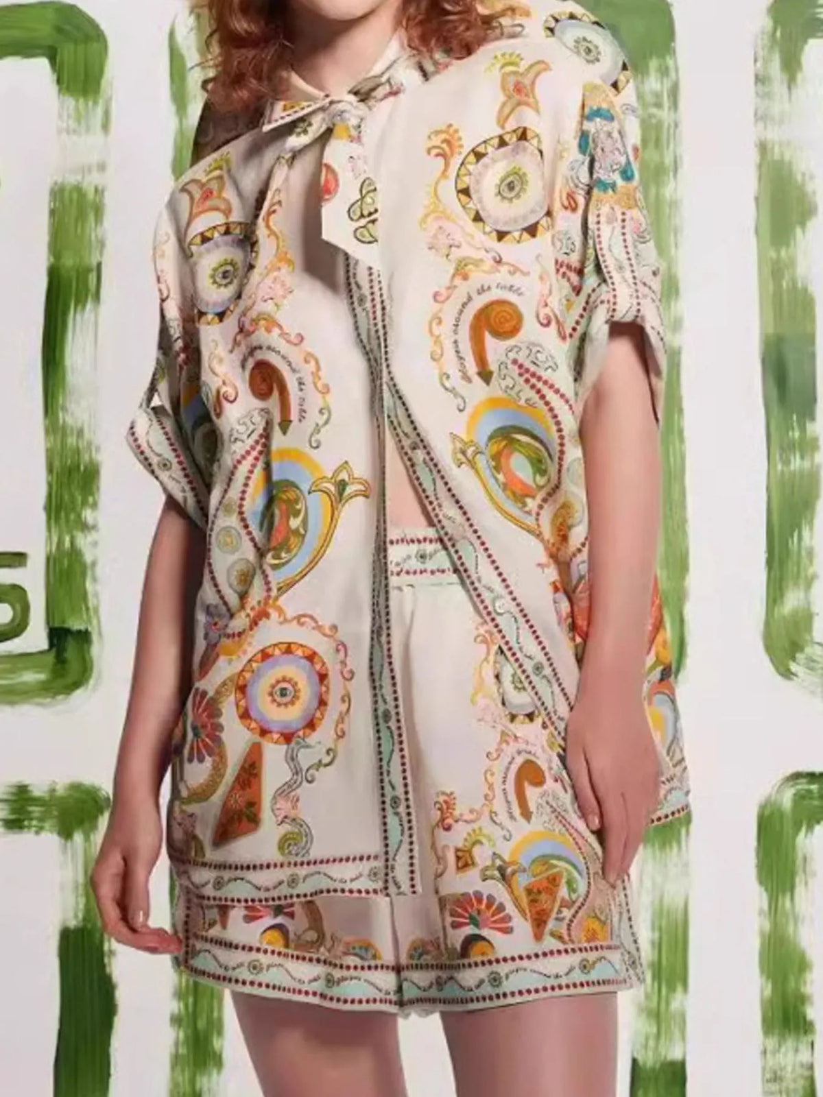 Printed Half Sleeve Shirt and Shorts Set