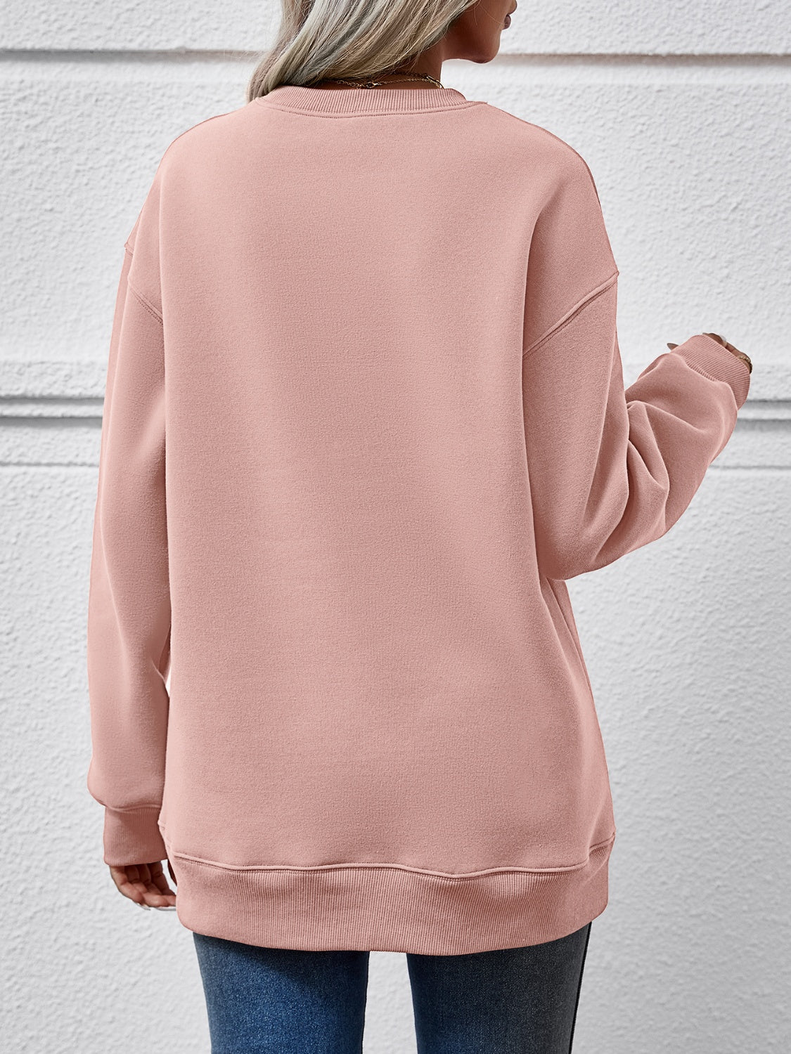 Faceless Gnomes Graphic Drop Shoulder Sweatshirt