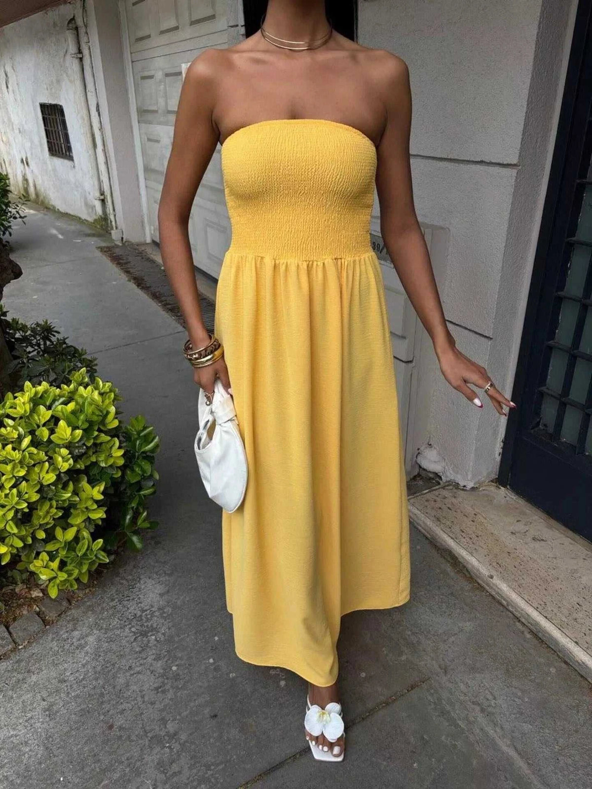 Strapless Smocked Maxi Dress 100100836162604 39 Gifts for Her Jerry's Apparel 