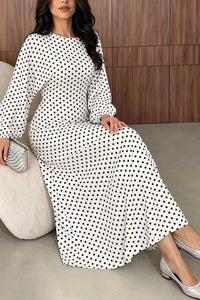 Polka Dot Long Sleeve Maxi Dress 101001469171625 35 Affordable Fashion Under $100 Jerry's Apparel 