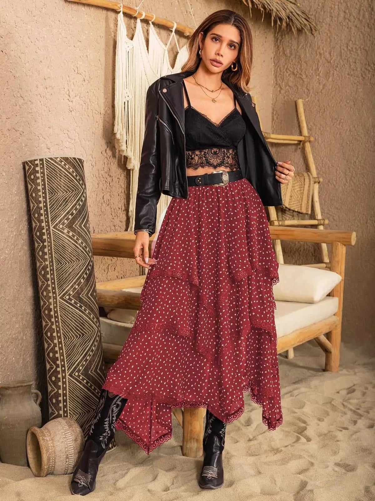 Lace Detail Layered Skirt 100100127231610 74 Affordable Fashion Under $100 Jerry's Apparel 