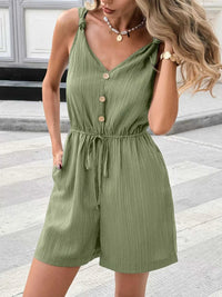 Casual Sleeveless Knot Strap Romper 100100586841157 30 Women's Romper Affordable Fashion Under $100 Jerry's Apparel 