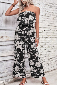 Perfee Floral Strapless Wide Leg Jumpsuit 100100508461158 33 Affordable Fashion Under $100 Jerry's Apparel 