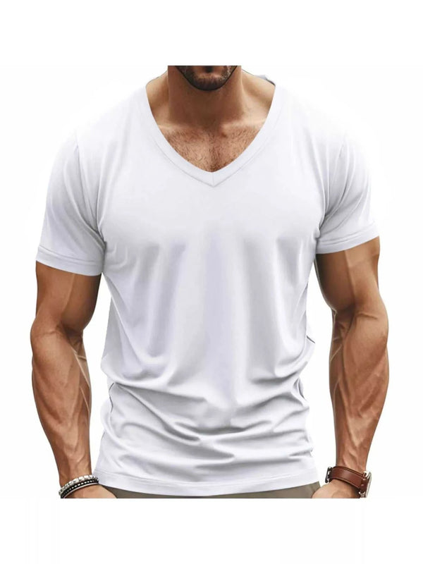 Men's Full Size Slim Fit V-Neck Basic T-Shirt Plus Size 100400784270679 24 Affordable Fashion Under $100 Jerry's Apparel 
