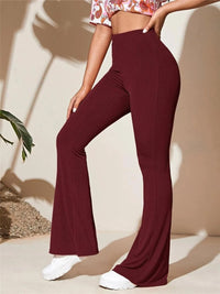 Full Size High-Waist Flare Active Pants Plus Size