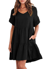 Ruffled Sleeve Tiered Mini Dress 100100840870791 28 Affordable Fashion Under $100 Jerry's Apparel 