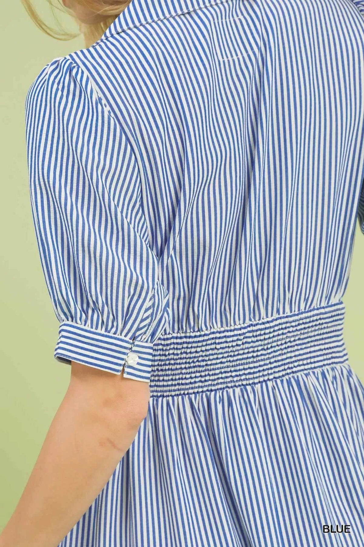 Umgee Striped Midi Dress with Front Zipper 100100674151367 62 Affordable Fashion Under $100 Jerry's Apparel 