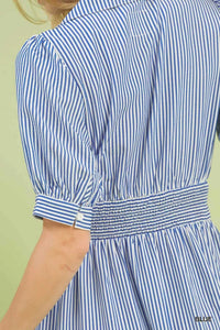 Umgee Striped Midi Dress with Front Zipper 100100674151367 62 Affordable Fashion Under $100 Jerry's Apparel 
