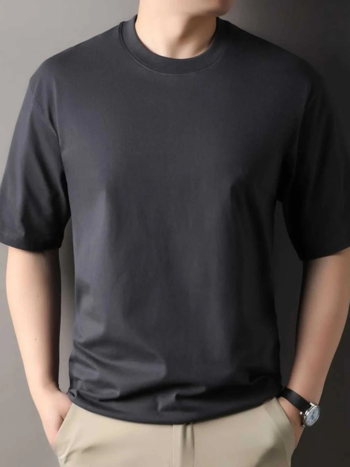 Men's Full Size Round Neck Short Sleeve T-Shirt Plus Size 100400234255514 36 Affordable Fashion Under $100 Jerry's Apparel 