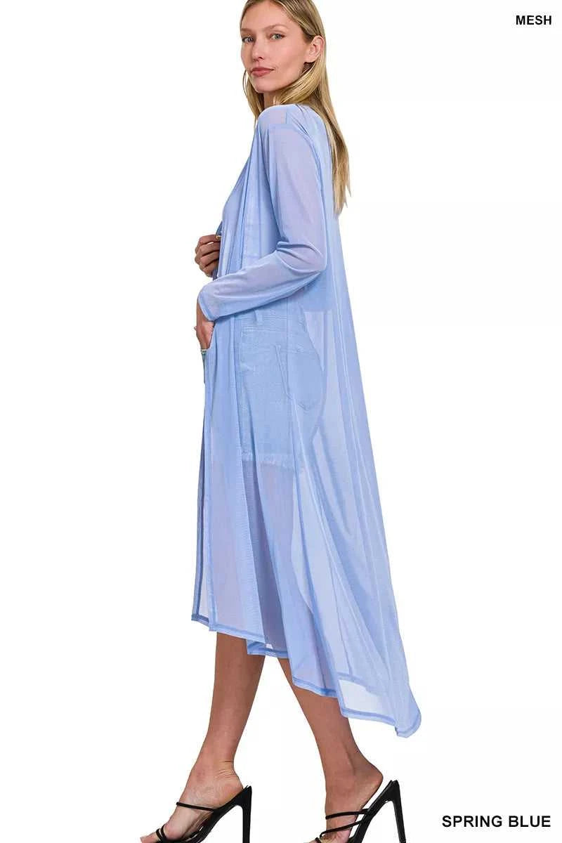Zenana Mesh Open Front Cardigan 100100910941632 22 Affordable Fashion Under $100 Jerry's Apparel 