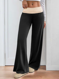 Contrast Waistband Wide Leg Pants 100100919641935 32 Affordable Fashion Under $100 Jerry's Apparel 
