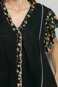 POL V-Neck Floral Ruffle Sleeve Blouse 100100425521064 62 Affordable Fashion Under $100 Jerry's Apparel 