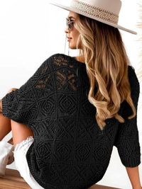 Loose Fit Crochet Knit Cover-Up 100100550437907 37 Affordable Fashion Under $100 Jerry's Apparel 