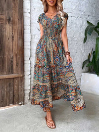 Paisley Print Cap Sleeve Maxi Dress 100100854895446 41 Affordable Fashion Under $100 Jerry's Apparel 