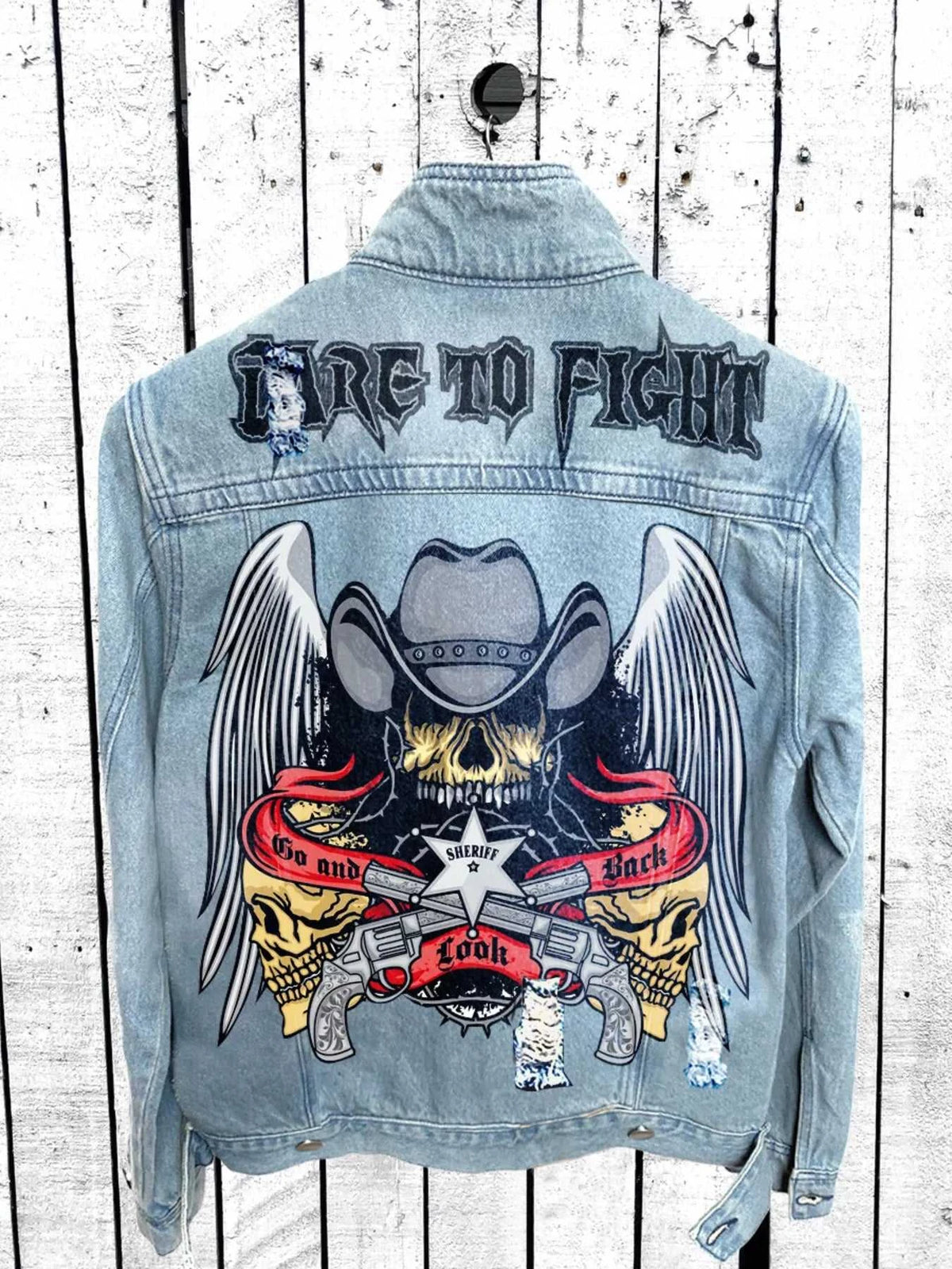 Men's Full Size Graphic Back Button Up Denim Jacket Plus Size 104003444306075 84 Affordable Fashion Under $100 Jerry's Apparel 