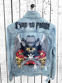 Men's Full Size Graphic Back Button Up Denim Jacket Plus Size 104003444306075 84 Affordable Fashion Under $100 Jerry's Apparel 