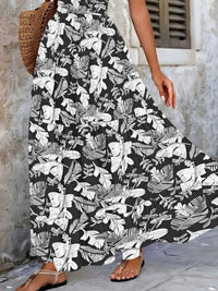 Full Size Printed V-Neck Tiered Maxi Dress Plus Size 100100096069770 30 Affordable Fashion Under $100 Jerry's Apparel 