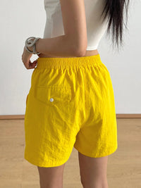 Elastic Waist Casual Shorts