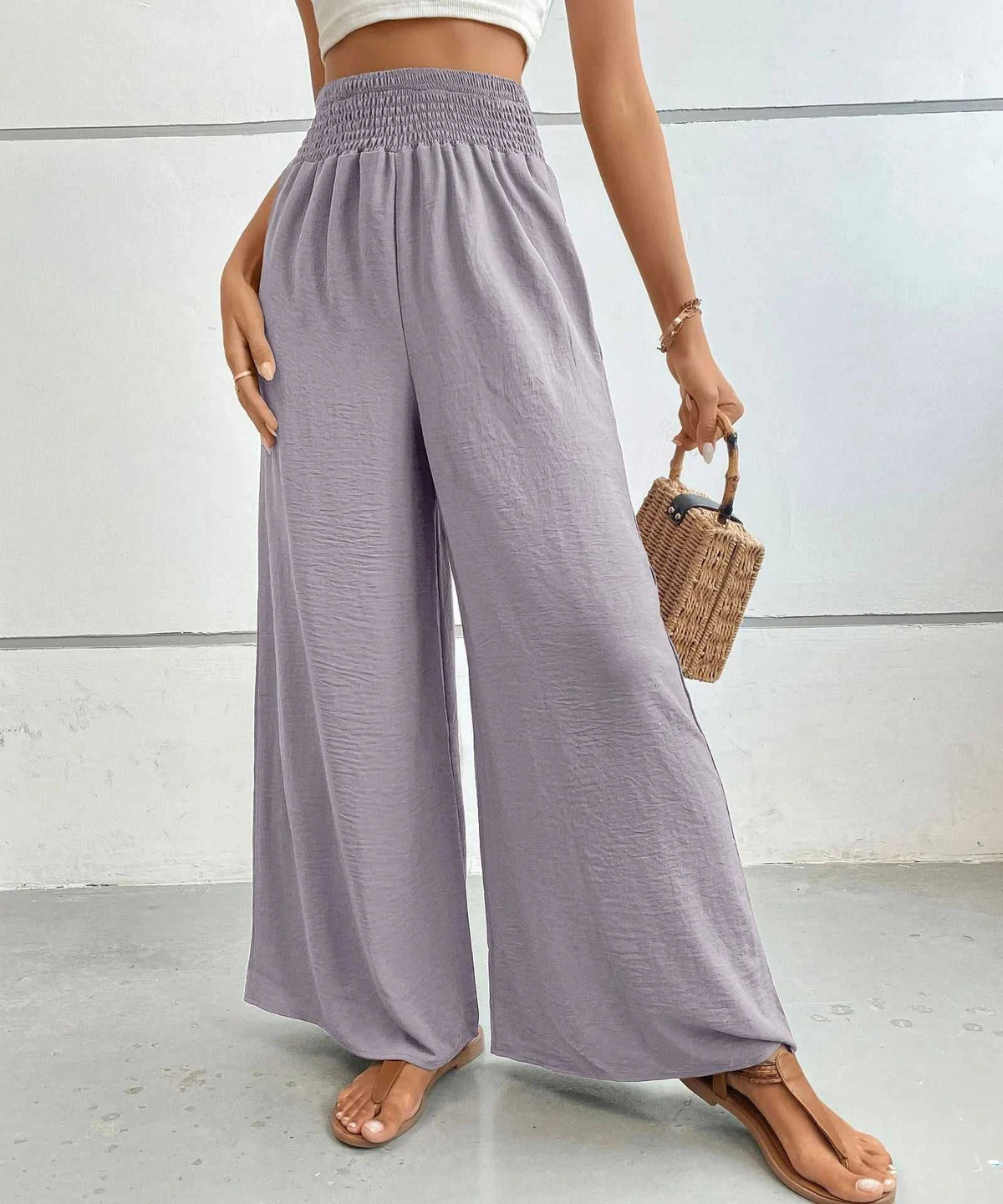 High-Waisted Wide Leg Pants 100100827101945 34 Affordable Fashion Under $100 Jerry's Apparel 