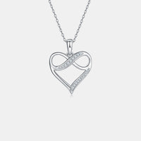 Moissanite 925 Sterling Silver Heart Necklace