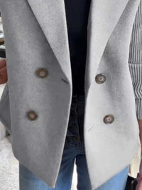 Full Size Knitted Sleeve Wool Blend Double-Breasted Blazer Plus Size 100100695520527 42 Affordable Fashion Under $100 Jerry's Apparel 