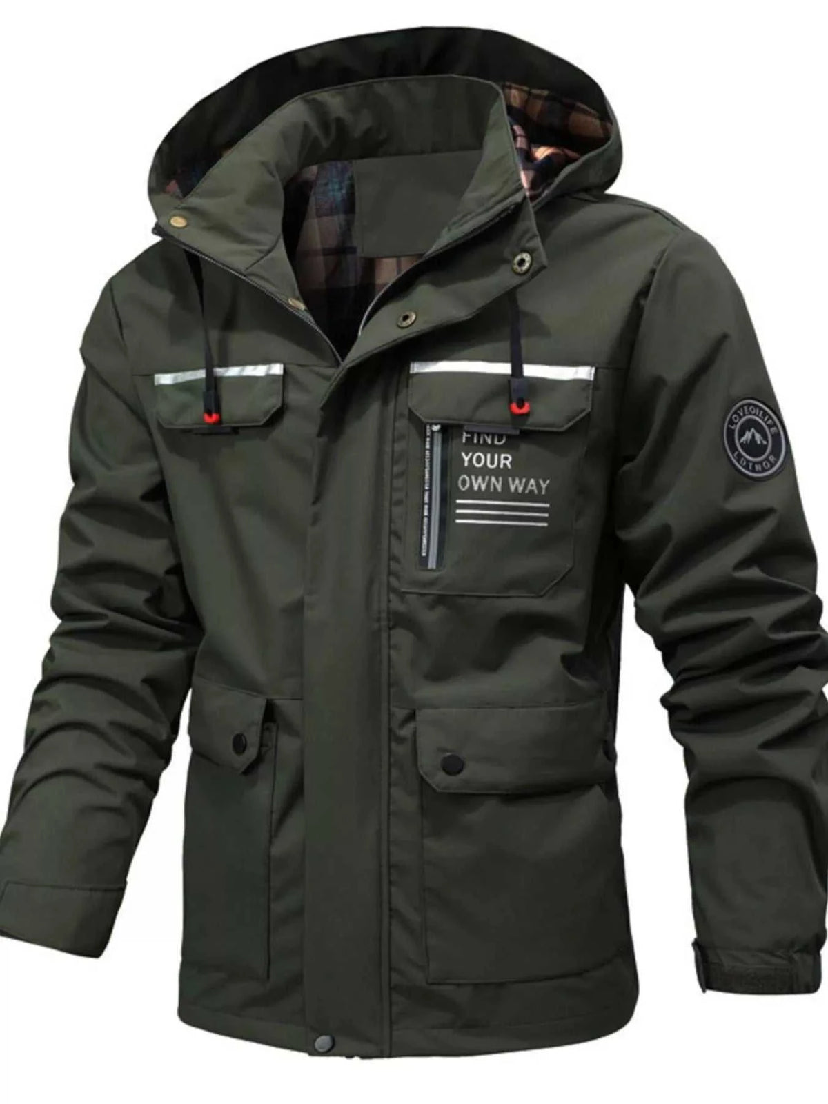 Men's Plus Size Hooded Outdoor Windproof Coat 100400801151125 90 Affordable Fashion Under $100 Jerry's Apparel 