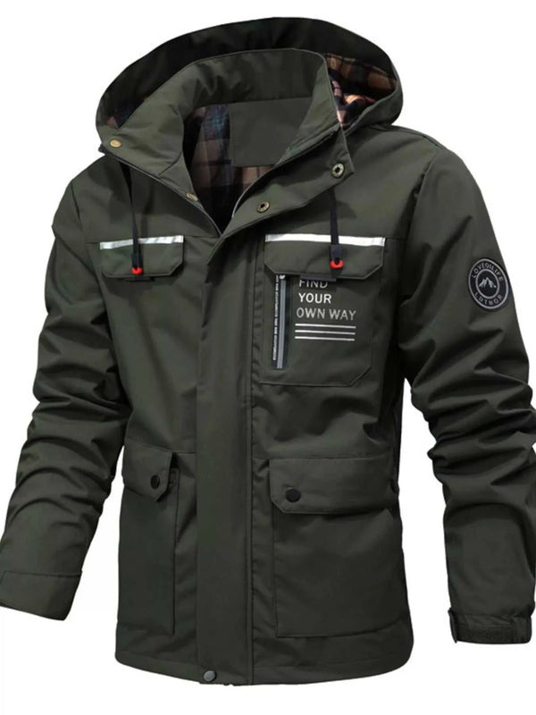 Men's Plus Size Hooded Outdoor Windproof Coat 100400801151125 90 Affordable Fashion Under $100 Jerry's Apparel 