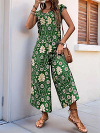Perfee Printed Round Neck Cap Sleeve Wide Leg Jumpsuit 100100380311019 31 Affordable Fashion Under $100 Jerry's Apparel 